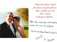 danke  Hochzeit Sarah & Daniel im Von Rütte-Gut in Sutz